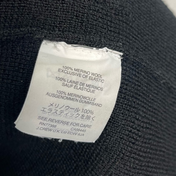 J Crew Open Front Sweater Blazer Black XS Merino Wool Knit Cardigan G7746 - Picture 7 of 13